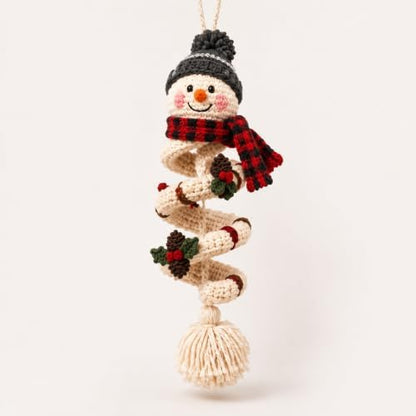 Crochet Snowman Spiral Ornament DIY Kit, Christmas Craft for Adults by Unknown