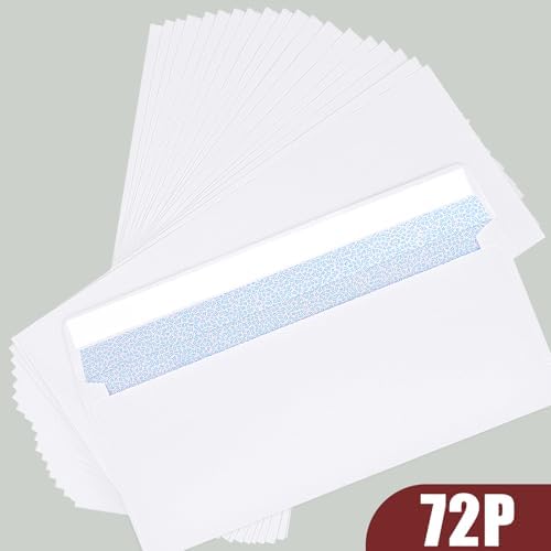 Joyberg 216 Packs #10 Envelopes, Business Envelopes, Envelopes Self Seal, Security Envelopes, Peel and Seal Closure, Size 4-1/8 X 9-1/2 Inches, White, 26LB - Image 4