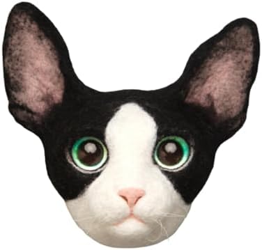 MeowPick Needle Felting Kit with Cat Head Mold, Animals Needle Felting Set, DIY Wool Felt Materials Set with Felting Tool and Instruction for Quick Needle Felting Craft (Devon Rex) - Image 2