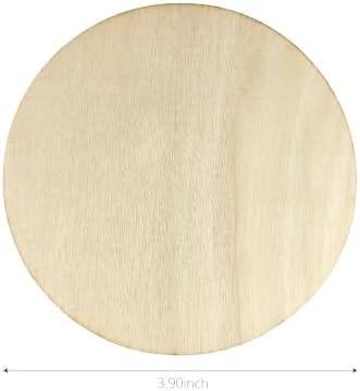 10 Pack 4 Inch Unfinished Wood Pieces for Crafts, Laser Blanks (10, Circle) - Image 2