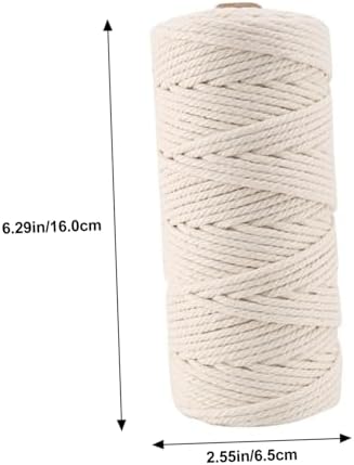 OHPHCALL Macrame Wall Hanging Kits DIY Macrame Tapestry Kit Cotton Thread Beads Rings Easy to Use for Adults - Image 2