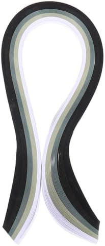 PATIKIL 390 x 7mm Rainbow Quilling Strips Paper,100 Pcs Origami Paper Quilling Strip for Art DIY Hand Craft Christmas, Gradient Gray by PATIKIL