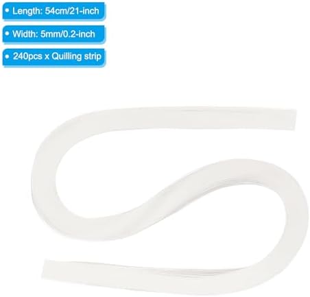 PATIKIL 240pcs Quilling Strips Paper 3/16"(5mm) 21"(54cm) Origami Paper Quilling Strip for Art DIY Hand Craft Christmas, Apricot - Image 2