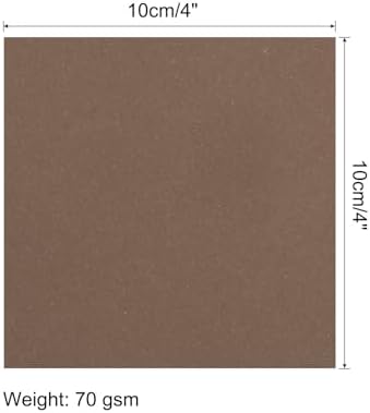 MECCANIXITY 100 Sheet Origami Paper Double Sided Brown 4x4 Inch Square Sheet for Art Craft Project, Beginners, Gifts Decor - Image 2