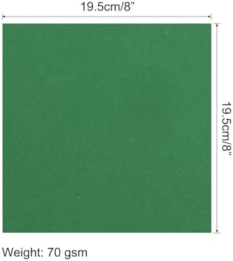 MECCANIXITY 25 Sheets 8x8 Inch(20x20cm) Origami Paper Double Sided Emerald Green Square Sheet for Art Craft Project, Beginners, Gifts Decor - Image 2