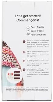 Bernat QuickWeave - Burgundy Tartan Yarn, 120 Yards, 4.9 oz, 80% Acrylic, 20% Wool, 85% Acrylic Grid, 15% Polyester, Needle, 100% Plastic - Image 3