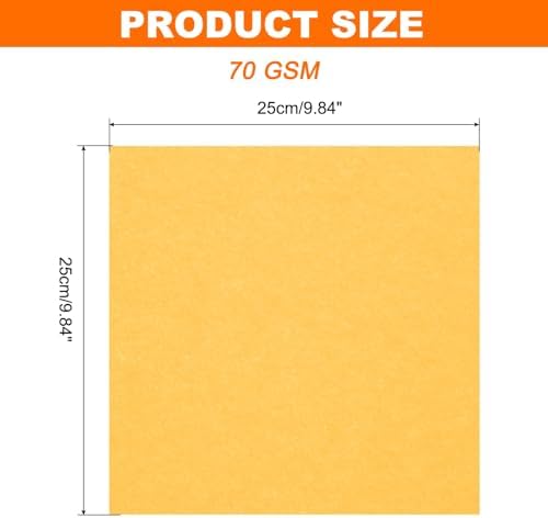 MECCANIXITY 75 Sheet Origami Paper Double Sided 10x10" Golden Yellow - Image 2