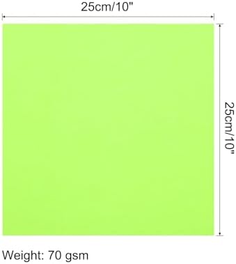 MECCANIXITY 25 Sheet Origami Paper Double Sided Fluorescent Green 10x10 Inch Square Sheet for Art Craft Project, Beginners, Gifts Decor - Image 2