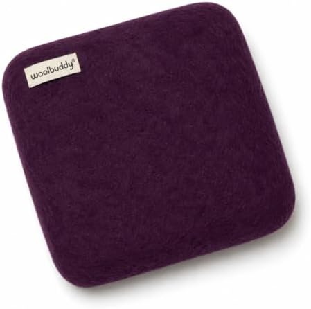 Woolbuddy Needle Felting Mat 6 x 6 x 1.5 Inch (Purple), Pure Wool Felt Pad by Woolbuddy