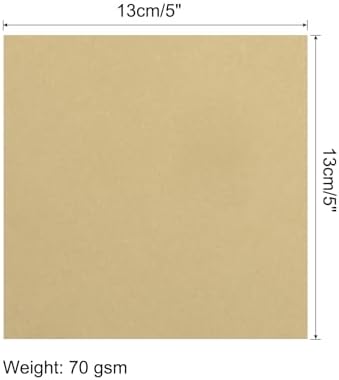 MECCANIXITY 25 Sheet Origami Paper Double Sided Khaki 5x5 Inch Square Sheet for Art Craft Project, Beginners, Gifts Decor - Image 2
