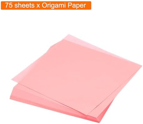 MECCANIXITY 75 Sheet Origami Paper Double Sided 6x6" Apricot Pink - Image 3