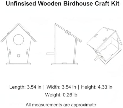Unfinished MDF Birdhouse Craft Kit - DIY Wooden Assembly Project for Painting, Decorating & Home Garden Display - Image 7
