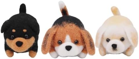 Needle Felting Kit, 3 Pcs Dog Animal Needle Felting Beginner Kits, Wool Felt Needle Felting Tools Foam Pad, Craft Party Supplies for Beginners Adult - Image 7