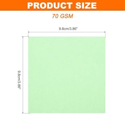 MECCANIXITY 75 Sheet Origami Paper Double Sided 4x4" Light Green - Image 2
