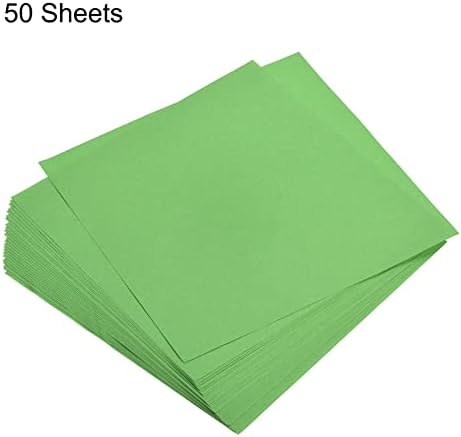 MECCANIXITY 50 Sheets Origami Paper Double Sided Green 6x6 Inch Square Sheet for Art Craft Project, Beginners, Gifts Decor - Image 3