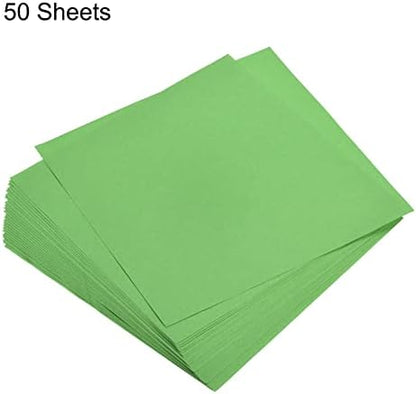 MECCANIXITY 50 Sheets Origami Paper Double Sided Green 6x6 Inch Square Sheet for Art Craft Project, Beginners, Gifts Decor - Image 3
