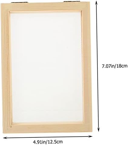 STOBOK 12 Pcs Paper Frame Paper Making Craft Mould Paper Making Mould Frame Tools for Kids Wooden Toys Kids Paper Making Frame Wood Crafts Pulp Painting Copper Formwork Student - Image 6