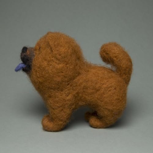 Wizardi Beginner Needle Felting Kit for Adults - Chow-Chow. Animal Felting Kit 4.92x5.31 Inches. Felting Tools. Wool Felting Supplies. Felt Crafts. Wool Felt. V-147C Charivna Mit - Image 3