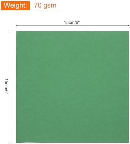 MECCANIXITY 75 Sheet Origami Paper Double Sided 6x6" Emerald Green - Image 2