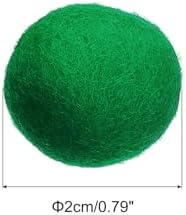 PATIKIL Wool Felt Balls Beads Wool Felting Pom 2cm 20mm Forest Green for Home Crafts Handcrafts Project DIY Pack of 5 - Image 2