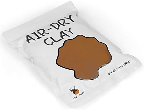 Cutedeer Brown Air Dry Clay, 1.1lb Foam Modeling Clay, Soft Squishy Molding for Kids Adults, Arts & Crafts Project Slime Supplies(1.1lb - 1 Pack, Brown) - Image 6