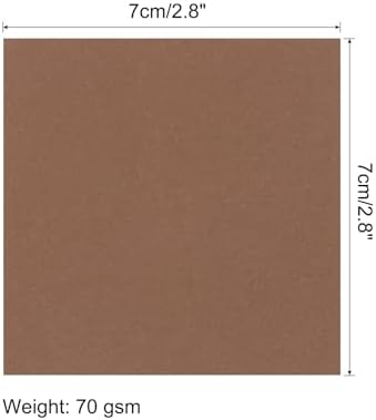 MECCANIXITY 25 Sheet Origami Paper Double Sided Brown 2.5x2.5 Inch Square Sheet for Art Craft Project, Beginners, Gift Decoration - Image 2