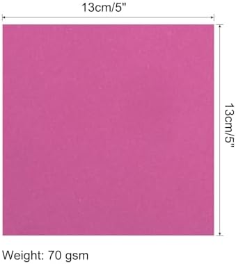 MECCANIXITY 50 Sheet Origami Paper Double Sided Plum Red 5x5 Inch Square Sheet for Art Craft Project, Beginners, Gifts Decor - Image 2