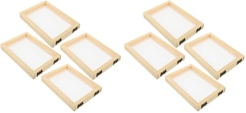 TOYANDONA 4Pcs Wooden Paper Making Screen, Paper Making Mould and Deckle Wooden Frame for DIY Crafts (5 x 7) (Pack of 2) by TOYANDONA