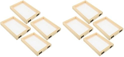 TOYANDONA 4Pcs Wooden Paper Making Screen, Paper Making Mould and Deckle Wooden Frame for DIY Crafts (5 x 7) (Pack of 2) by TOYANDONA