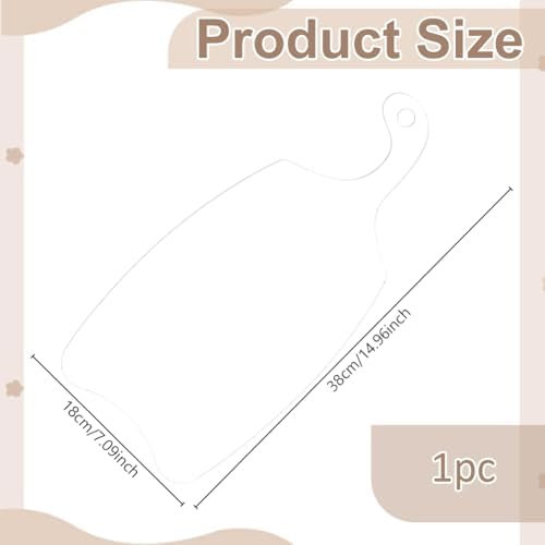 INUNLY Acrylic Charcuterie Boards Templates 14.96x7.08 Serving Board Router Templates for Woodworking Cutting Board Template with Handle Angled Curvy Tracing Stencils Cut Guide Tools for Kitchen - Image 2