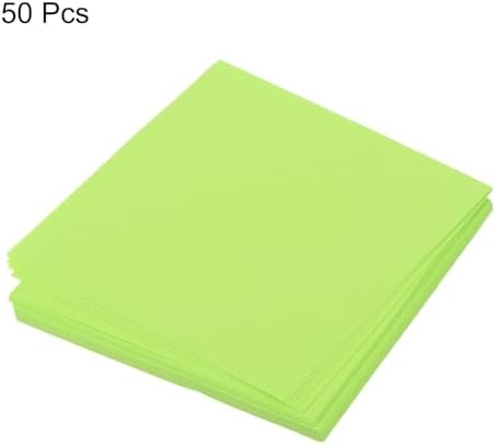 MECCANIXITY 50 Sheet Origami Paper Double Sided Fluorescent Green 2.5x2.5 Inch Square Sheet for Art Craft Project, Beginners, Gift Decoration - Image 3