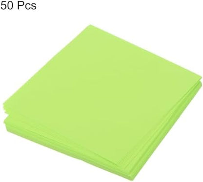 MECCANIXITY 50 Sheet Origami Paper Double Sided Fluorescent Green 2.5x2.5 Inch Square Sheet for Art Craft Project, Beginners, Gift Decoration - Image 3