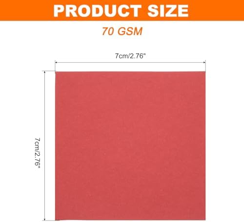 MECCANIXITY 75 Sheet Origami Paper Double Sided 3x3" Red - Image 2