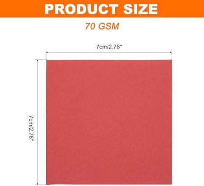 MECCANIXITY 75 Sheet Origami Paper Double Sided 3x3" Red - Image 2
