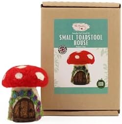 Wizardi Beginner Needle Felting Kit for Adults - Small Toadstool House. Fantasy Felting Kit 10cm Tall. Felting Tools. Wool Felting Supplies. Felt Crafts. Wool Felt. The Makerss - Image 2