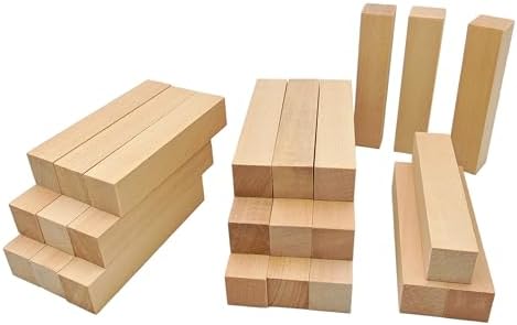 24Pcs Unfinished Basswood Blocks-0.8x0.8x4Inch Small Rectangular Wood Blocks for Detailed Carving, Miniature Models, Art Projects, Unfinished Linden Wood (0.8x0.8x4in,24PC) - Image 5