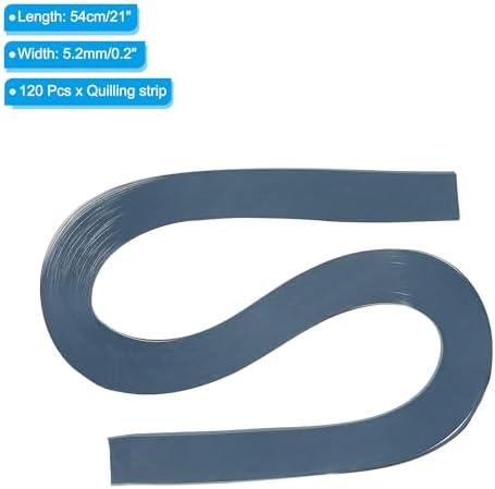 PATIKIL 120pcs Quilling Strips Paper 3/16"(5.2mm) 21"(54cm) Origami Paper Quilling Strip for Art DIY Hand Craft Christmas, Navy Blue - Image 2