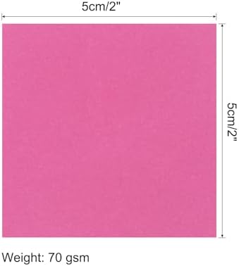 MECCANIXITY 100 Sheet Origami Paper Double Sided Rose Red 2x2 Inch Square Sheet for Art Craft Project, Beginners, Gifts Decor - Image 2