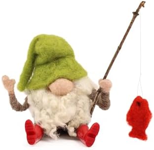 Wizardi Beginner Needle Felting Kit for Adults - Fishing Gnome. Fantasy Felting Kit 12cm Tall. Felting Tools. Wool Felting Supplies. Felt Crafts. Wool Felt. The Makerss by Wizardi