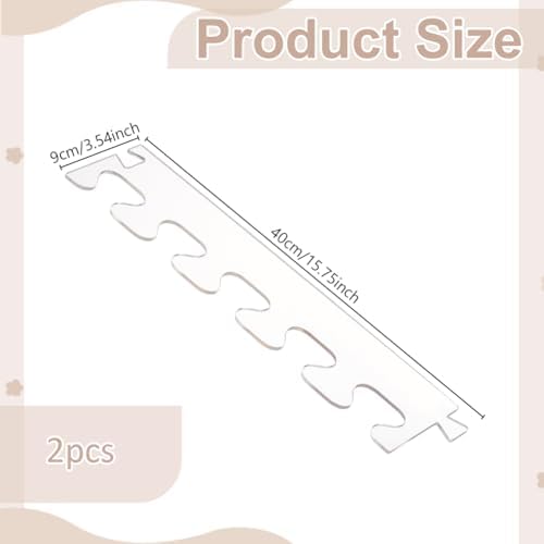 INFUNLY 2pcs Dovetail Stitch Router Template 3.54"×15.75" DIY Acrylic Router Template Pitch Dovetail Router Tray Clear Cutting Board Stencils Angled Curvy Stencils Guide Tools for Woodworking - Image 2