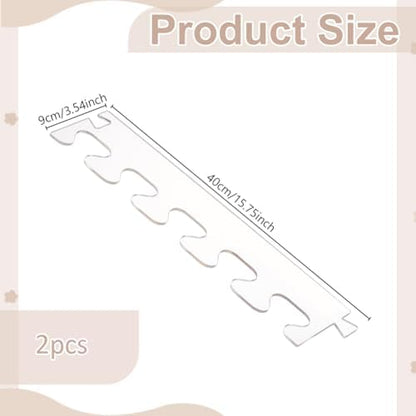 INFUNLY 2pcs Dovetail Stitch Router Template 3.54"×15.75" DIY Acrylic Router Template Pitch Dovetail Router Tray Clear Cutting Board Stencils Angled Curvy Stencils Guide Tools for Woodworking - Image 2