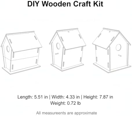 DIY Natural Wood Craft Kit - Pre-Cut Paintable Assembly Set for Home Decor, Includes Wooden Pieces for Creative Painting Projects - Image 7