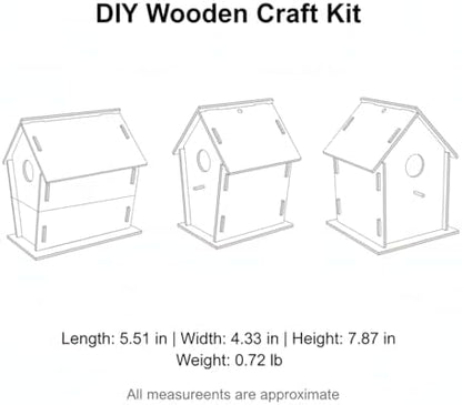 DIY Natural Wood Craft Kit - Pre-Cut Paintable Assembly Set for Home Decor, Includes Wooden Pieces for Creative Painting Projects - Image 7