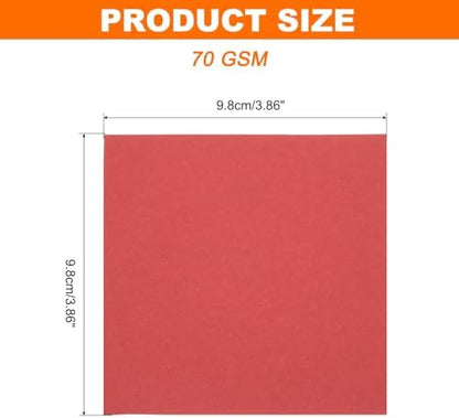 MECCANIXITY 75 Sheet Origami Paper Double Sided 4x4" Red - Image 2
