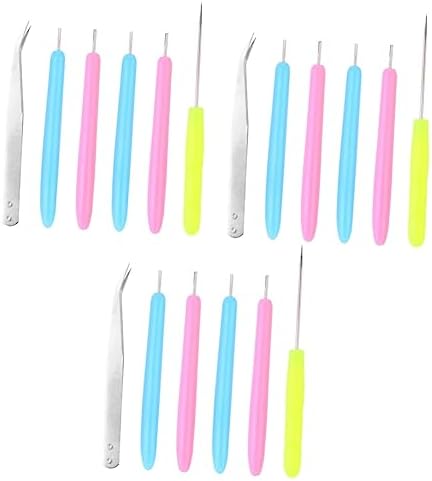 STOBOK 18pcs Sturdy Paper Quilling Kit Rolling Pens Piercer Tweezer Easy to Use for DIY Projects by STOBOK