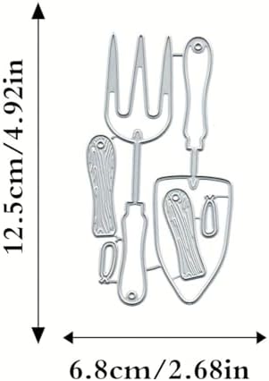 Lapoo Tool Metal Cutting Die for Scrapbooking - Durable, Cut Stencils for DIY Scrapbook Photo Album Decorative Paper Card, Card Making Supplies, Embossing (Shovel Tools 4.9 x 2.7 in) - Image 3