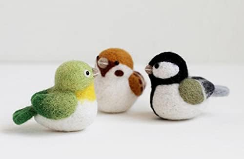 WellieSTR 3 Stlye Wool Felt Bird - Animal Needle Felting Kit for Beginners Roving, Red, 1, (1) - Image 2
