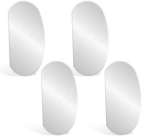4 Pcs Stainless Steel Clay Scraper, Steel Pottery Tools Clay Ribs Serrated Scraper Clay Sculpture Cutter Scraper Crafts Tool Ceramics Sculpting Tools Kits for Texturing Artists Modeling Potter by Vin+Beauty