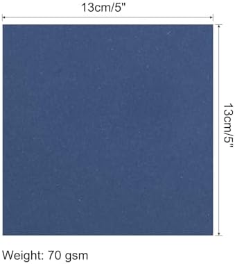 MECCANIXITY 25 Sheet Origami Paper Double Sided Navy Blue 5x5 Inch Square Sheet for Art Craft Project, Beginners, Gifts Decor - Image 2