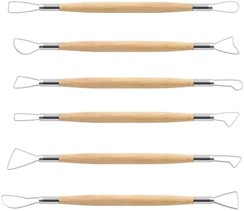 suiwotin 6pcs Double-Sided Clay Sculpting Tools, Ribbon Clay Tools by suiwotin